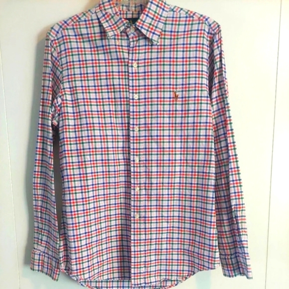 Ralph Lauren Plaid Button Front Longsleeve Shirt S Preppy Academia - Picture 2 of 7